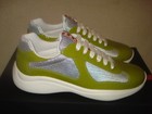 100% AUTHENTIC NEW MEN PRADA LIGHT GREEN AMERICA CUP PATENT SNEAKERS 8.5/US 9.5 — photo 7
