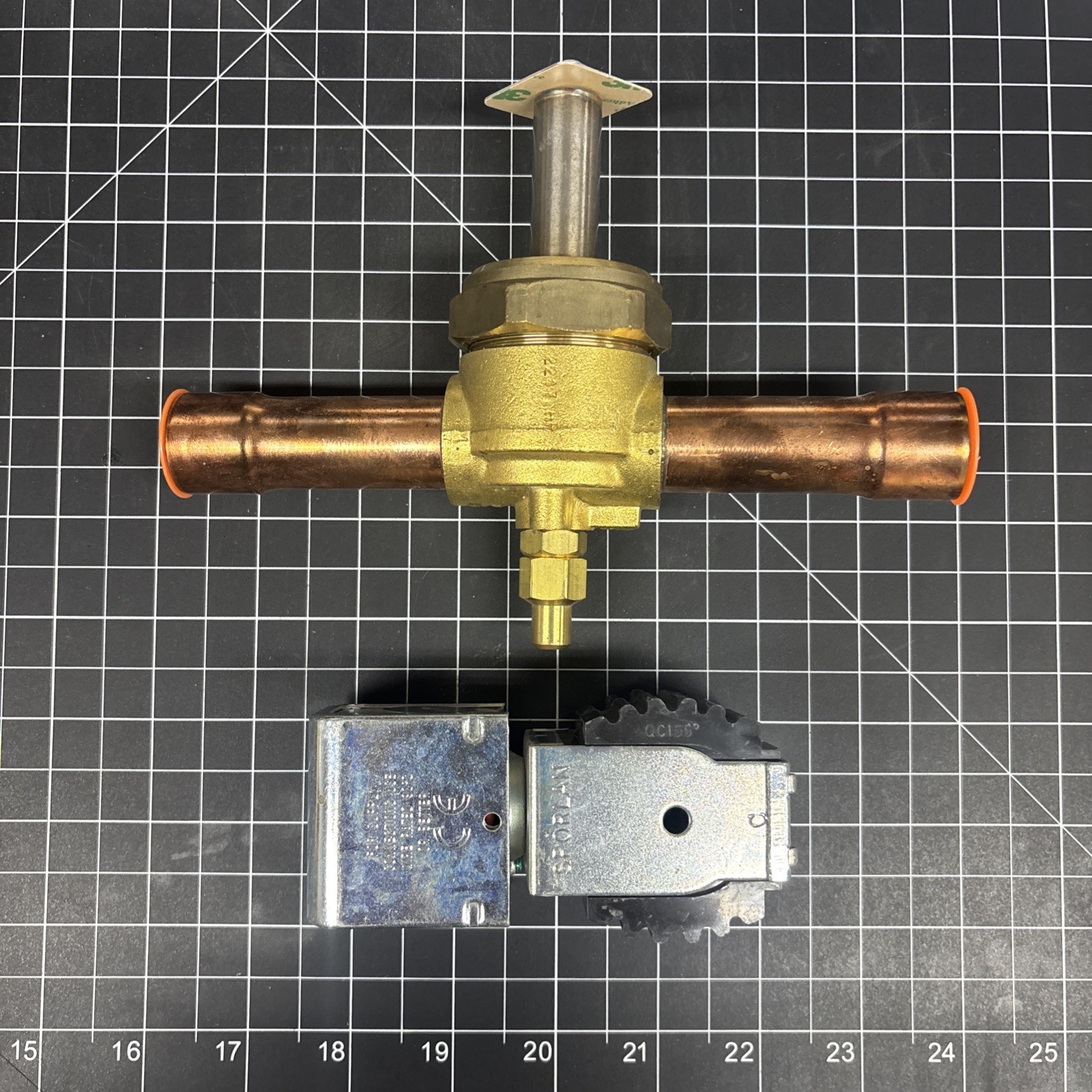 Sporlan 3591-00006 Solenoid Valve Assy ME19S270-HP 7/8" ODF w/ 24V MKC-2 Coil
