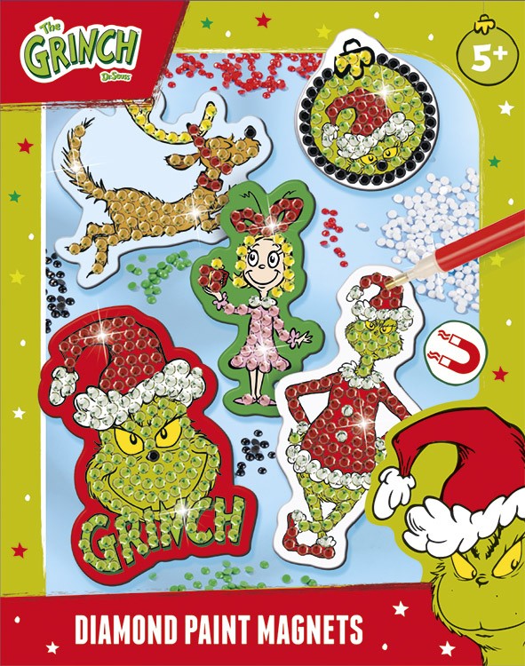 Totum Dr. Seuss The Grinch Christmas Creative Diamond Painting Magnets & Keyring