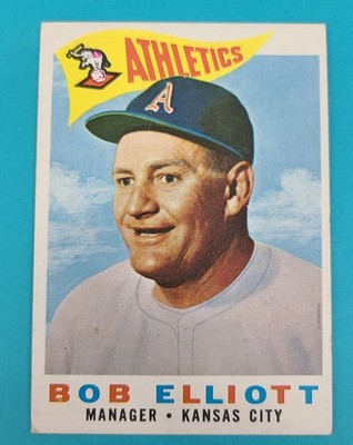1960 Topps #215 Bob Elliott Kansas City Athletics BASEBALL Card 3C