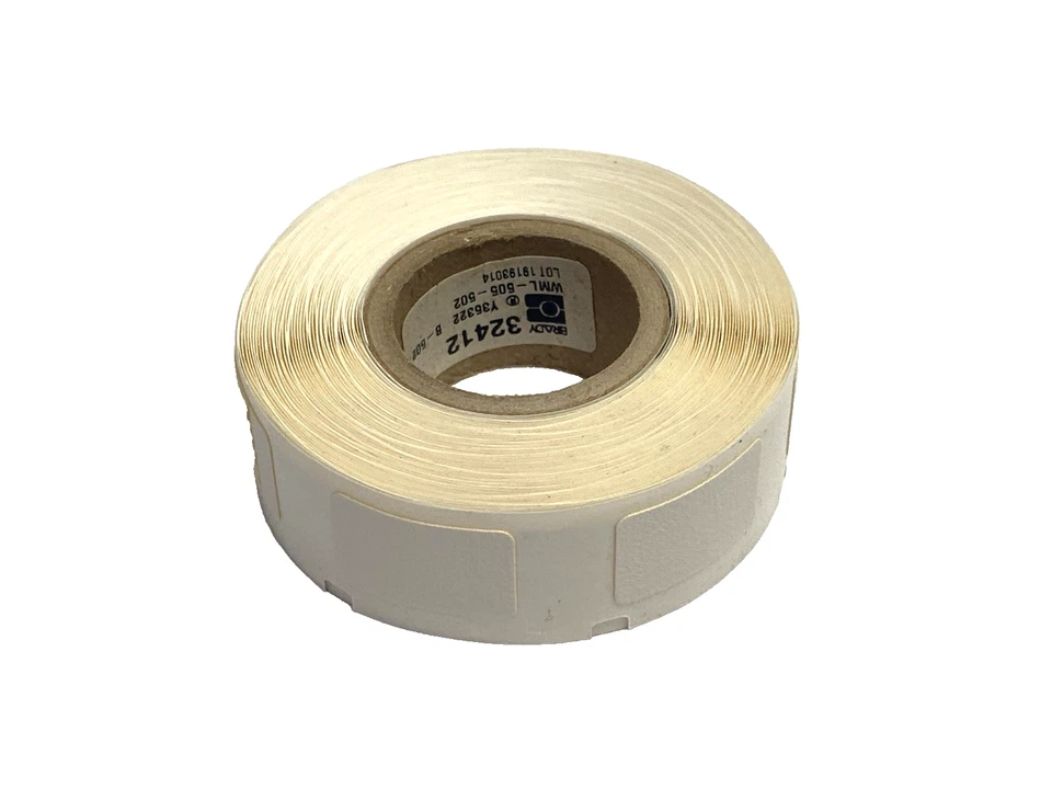 Brady WML-505-502 Labels, White 3/4" x 1/2", For 16-10 AWG Wire, ROLL OF 250 - Image 2 of 4