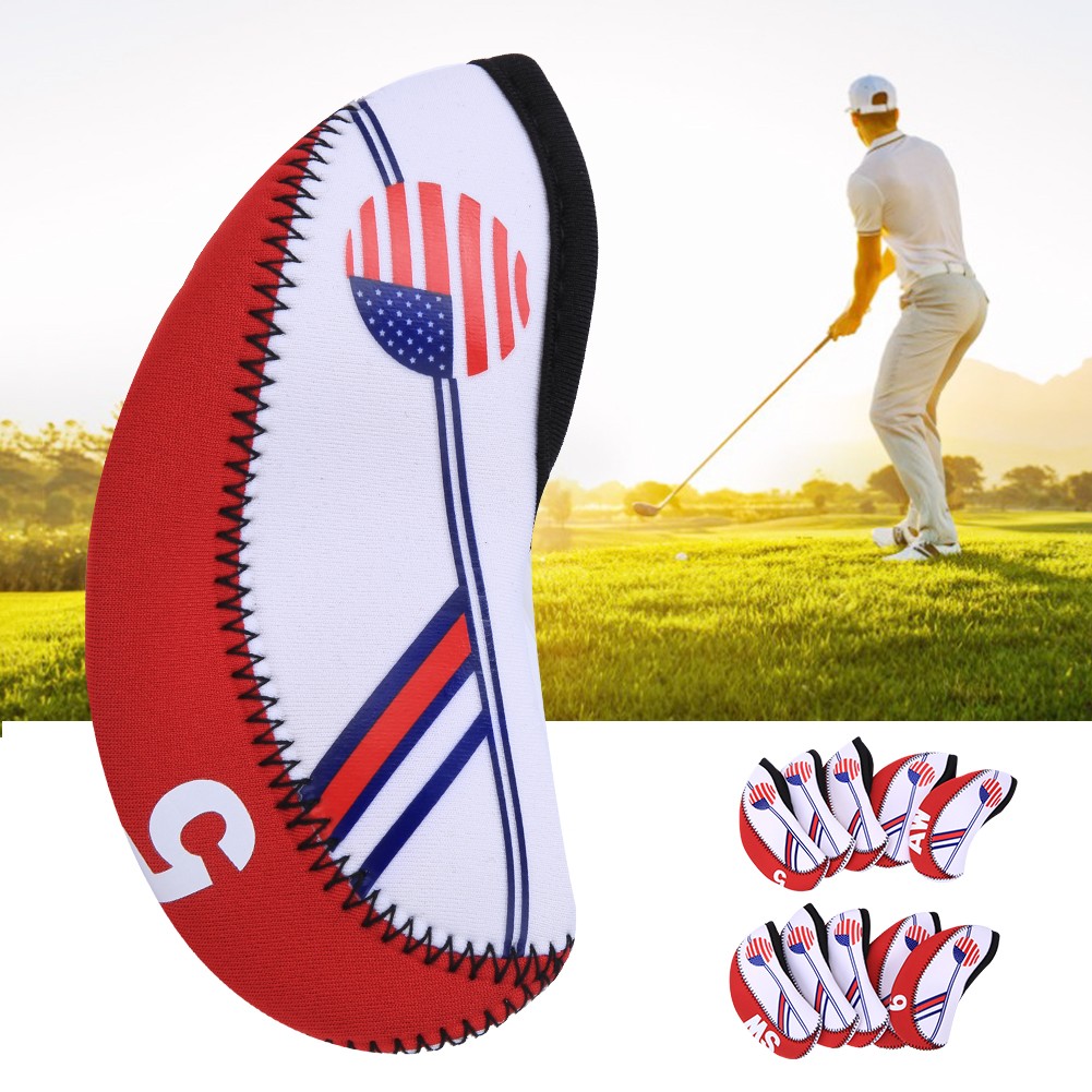 10PCS Cloth Portable Club Headcover Putter Headcover For Sports Entertainme