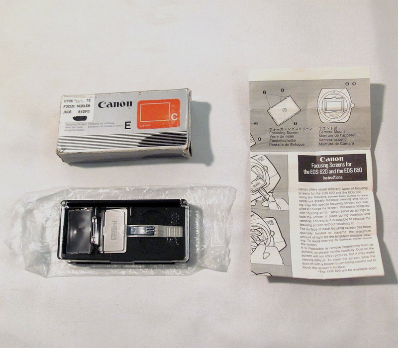 Canon Focusing Screen E-C For Canon EOS 620, EOS 650 OEM Japan