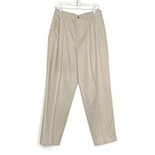 Liz Claiborne Womens Chino Pants Size 12 Petite Khaki Wrinkle-Free NWT