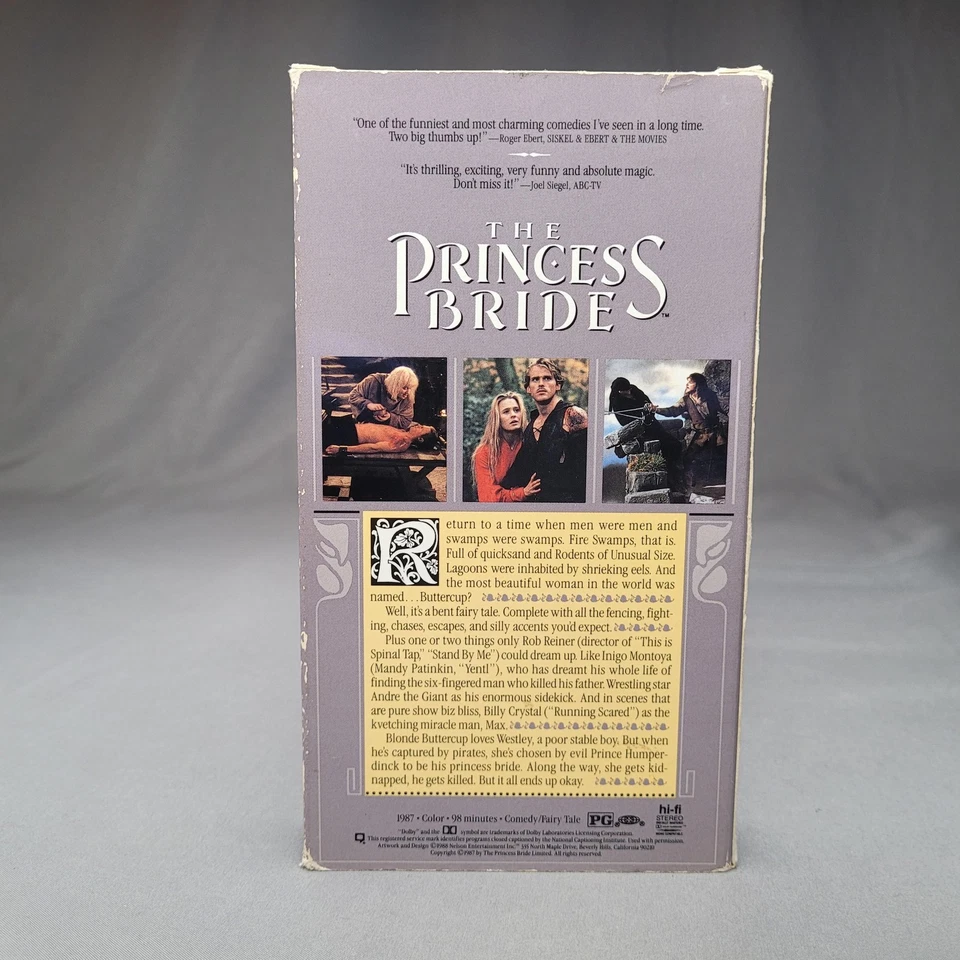 The Princess Bride VHS 1987 NTSC Nelson Entertainment Hi-Fi Stereo Comedy Tested - Image 3 of 4