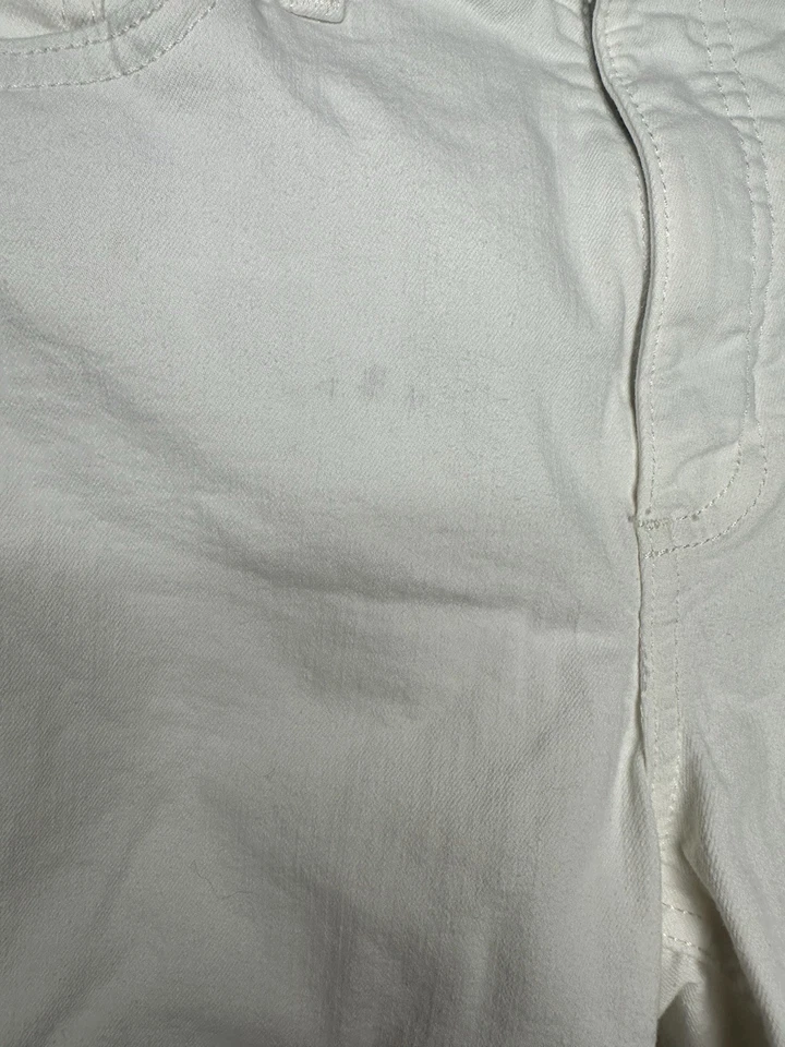 Pantalones Cortos de Denim Lauren Conrad Blancos Para Mujer Talla 6 Puños Informales Estilo Verano Foto 3 de 4