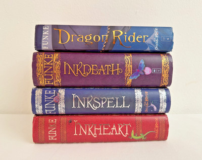 Inkheart Trilogy and Dragon Rider by Cornelia Funke Lot of 4 Hardcover Books