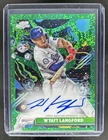 2025 Topps Cosmic Chrome Wyatt Langford Auto Green Space Dust Refractor #/75