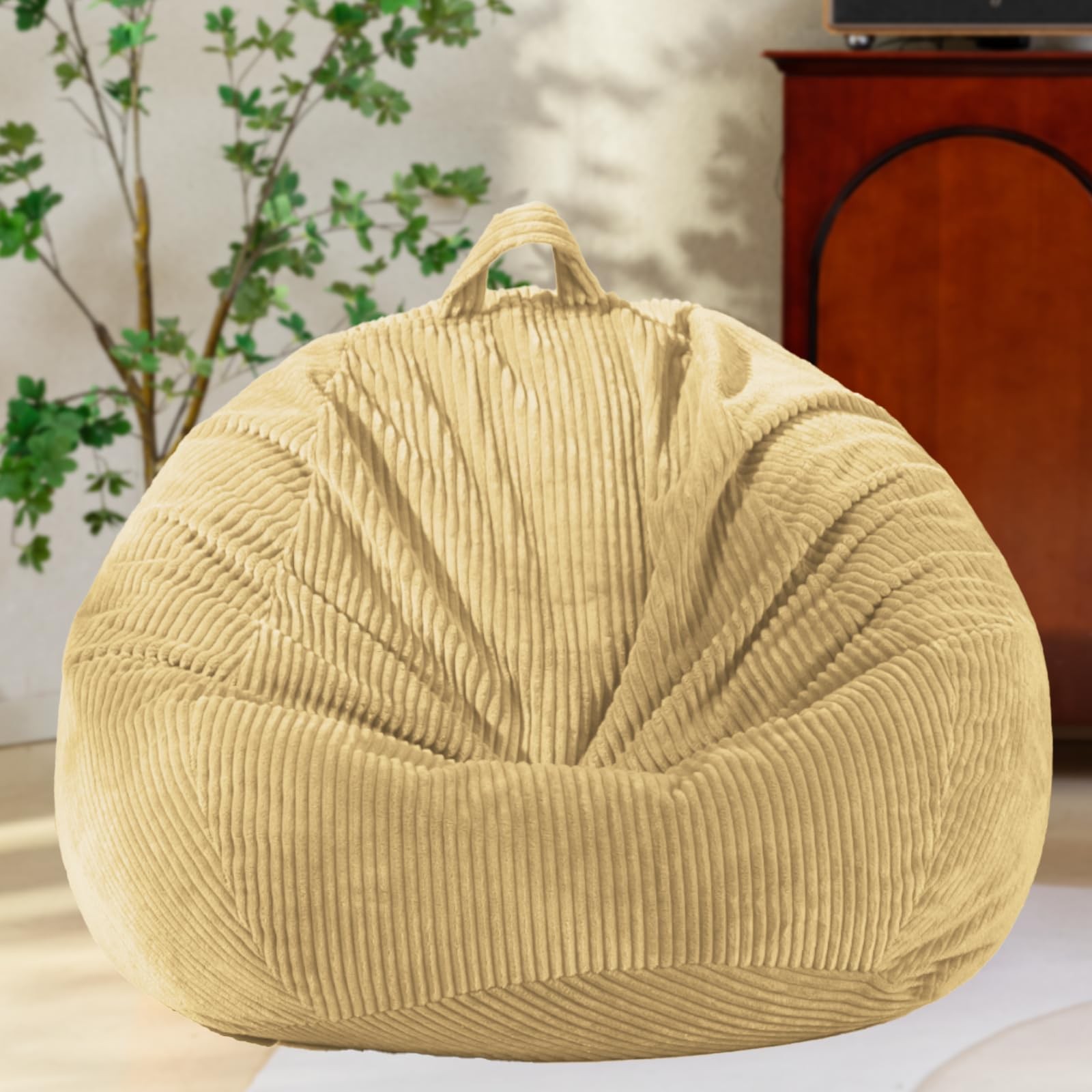 Stuffed Animal Storage Bean Bag Chair Cover (No Filler), Large Toy Storage Or...