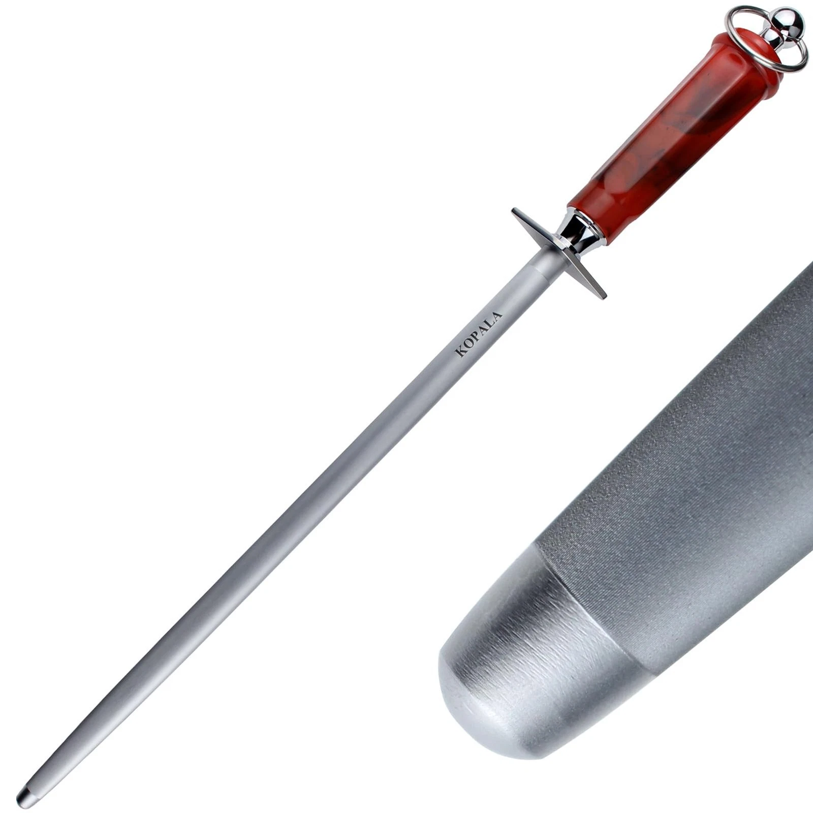 Sharpening Steel Sharpener Rod Round 12 Inches Honing Steel for Red
Opens in a new window or tab