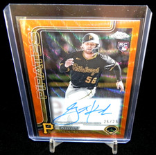GRANT KOCH 2025 TOPPS CHROME RC ORANGE WAVE REFRACTOR AUTO 25/25 PIRATES