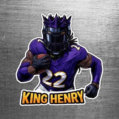 Derrick Henry Custom Die Cut Sticker “King Henry” Ravens