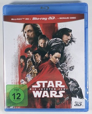 STAR WARS: THE LAST JEDI Brand New 3D + 2D Blu-ray Episode VIII 8 GERMAN IMPORT