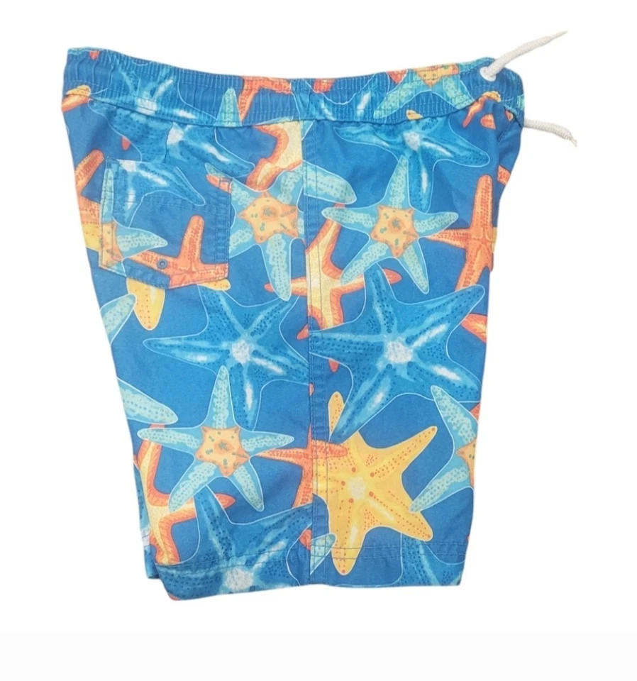 Lands End Boys Starfish Pattern Swim Trunks - Image 4 of 4