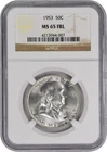 1953 Franklin Half Dollar MS65FBL NGC