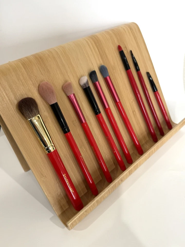 Juego de brochas de maquillaje de 9 piezas sombra de ojos contorno manchas corrector delineador de ojos cepillo de cejas Foto 2 de 4