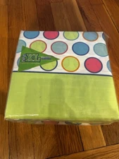 Vintage Wamsutta Colorful Circles Twin XL Sheet Set Expressions NEW Sealed