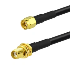 SMA Female Bulkhead to SMA Male Pigtail Cable KSR195 30cm for WiFi Antenna