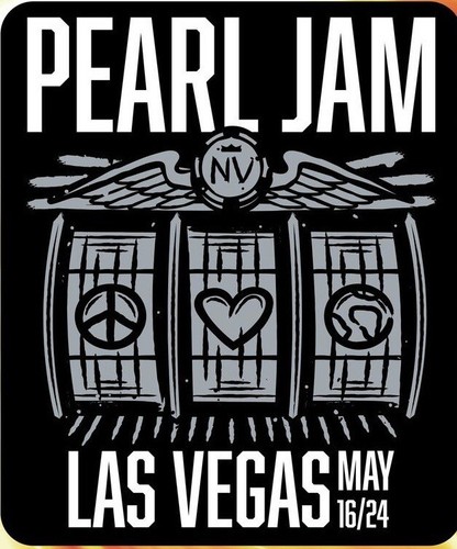 PEGATINA Y PASADOR DE BOTÓN PEARL JAM LAS VEGAS MGM GRAND 5/16/2024 DARK MATTER TOUR - Imagen 4 de 5