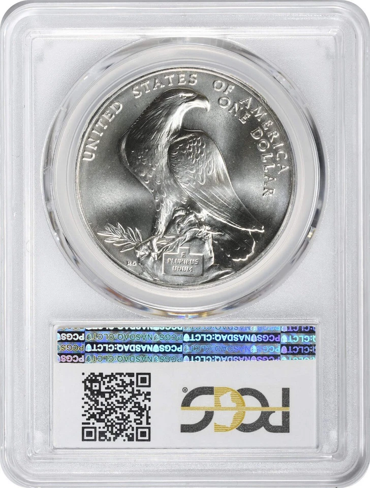 1984-D Olympic Silver Commemorative Dollar MS69 PCGS Mint State 69 - Image 2 of 2