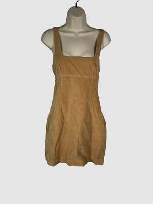 $59 Urban Outfitters Women's Brown Square Neck Sleeveless Mini Dress Size L  | eBay