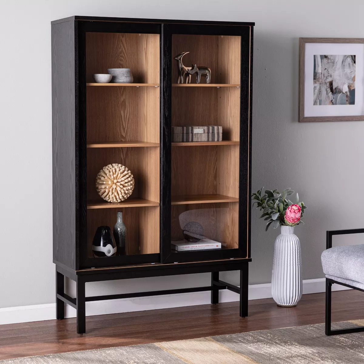 Hearzly Anywhere Modern Sideboard Display Cabinet Cupboard Living Room Doors