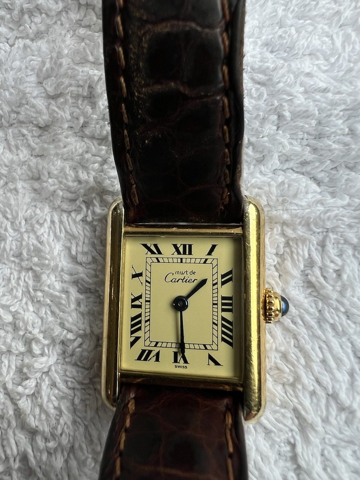 Cartier Tank Vermeil Watch Ref 5057001 eBay