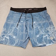 Psycho Tuna Swim Trunks Mens 38 Boat Sail Swimming Board Shorts Bathing Suit