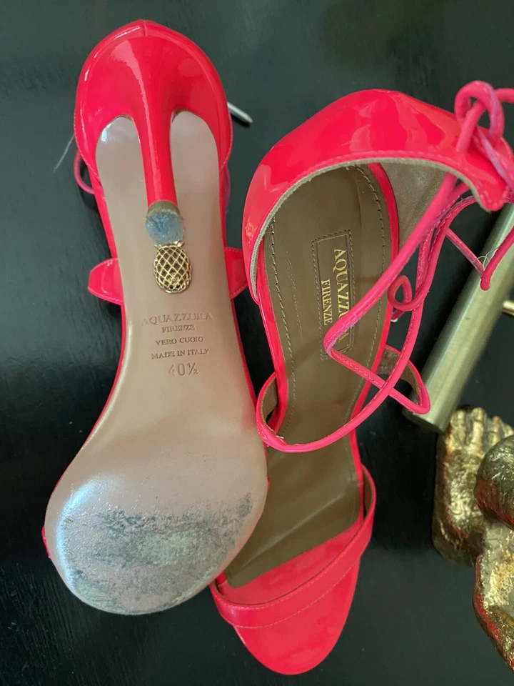 Неоновые розовые сандалии aquazzura 40,5 - Изображение 3 из 4