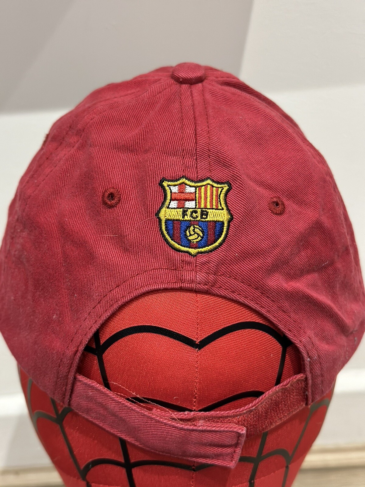 Rare Vintage Barcelona Barca Futbol Club Navy Blue Burgundy Embroidery Hat Cap image 4