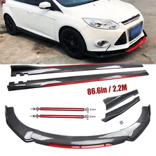 Front Bumper Lip Spoiler Splitter Carbon Fiber For Ford Focus RS SE ST Body Kit