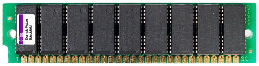 256KB Goldstar 30-Pin Simm Fpm Storage RAM 3 Chips 256Kx9 80ns GM71C4256A-80