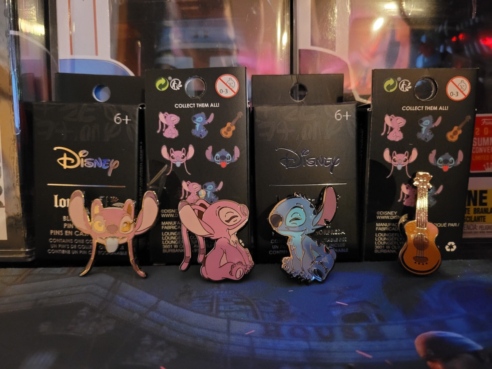 Loungefly Disney Lilo & Stitch Angel & Stitch Blind Box Pin Bundle of 4 NEW
