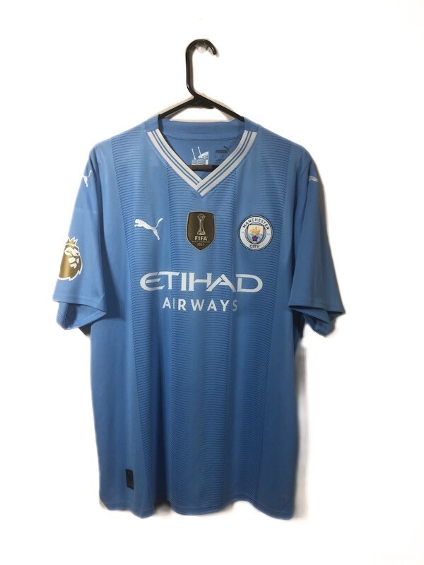 Maillot Domicile Manchester City 2023/24 – Erling Haaland #9 – Taille L – Excellent état