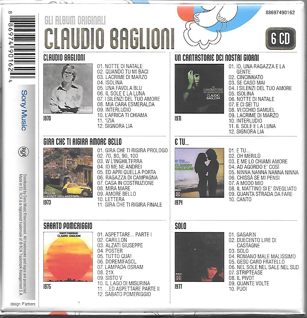 Claudio Baglioni - Gli Album Originali (6 CDs) | eBay