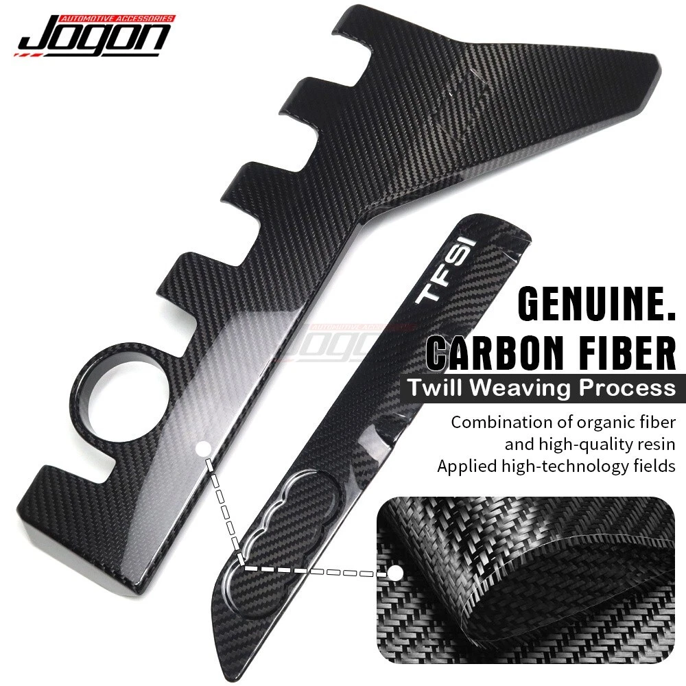 Dry Carbon Fiber For Audi RS3 S3 RSQ3 TTRS 2.5T 2019-2024 Engine Hood Cover Trim - Picture 3 of 15