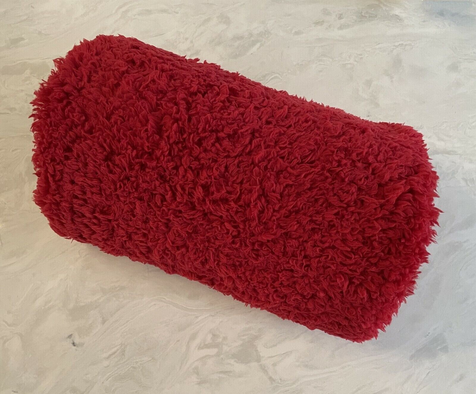 100cm*150cm Luxury Christmas Red Fluffy Fleece Throw Long Fur Blanket Sofa Bed eBay