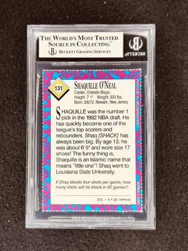 Shaquille O'Neal Magic 1993 Sport Illustrato per Bambini SI BGS Grado 7.5 NrMt+ - Foto 2 di 2