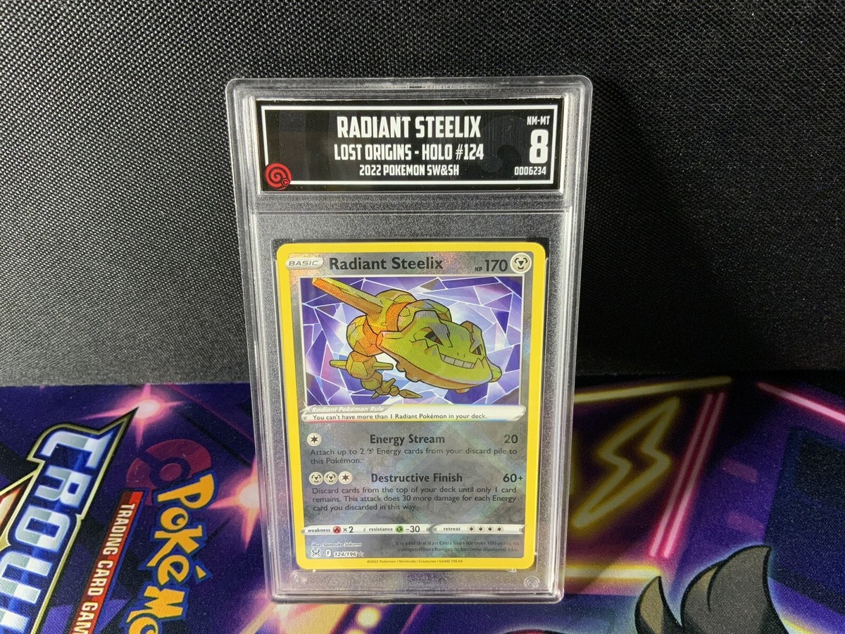 POKEMON PSA 8 2022 SWSH Lost Origin Radiant Steelix 124/196 Holo