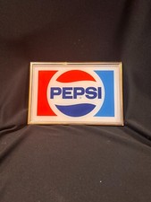 Vintage PEPSI EMBLEM PLASTIC SIGN VEND-O-MATIC Vending Machine