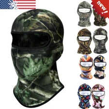 Cold Weather Balaclava Windproof Fleece Camo Hood for Hunting Ski Full Face Mask