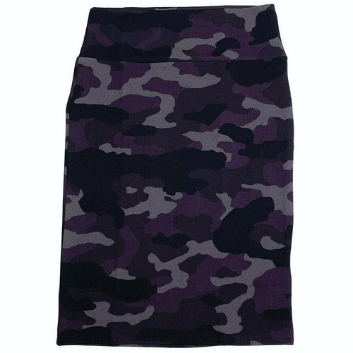 NEW! LuLaRoe 3XL Cassie Pencil Skirt Stretchy Purple Camo Camoflage