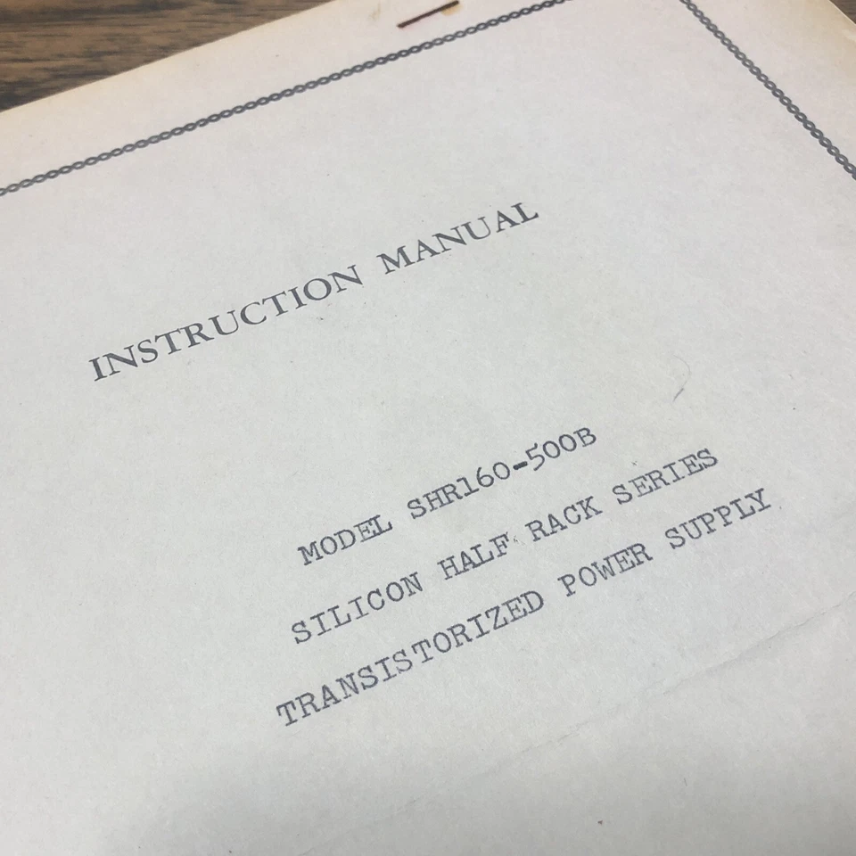 Fuente de alimentación transistorizada Trygon Electronics manual de instrucciones SHR160-500B Foto 3 de 4