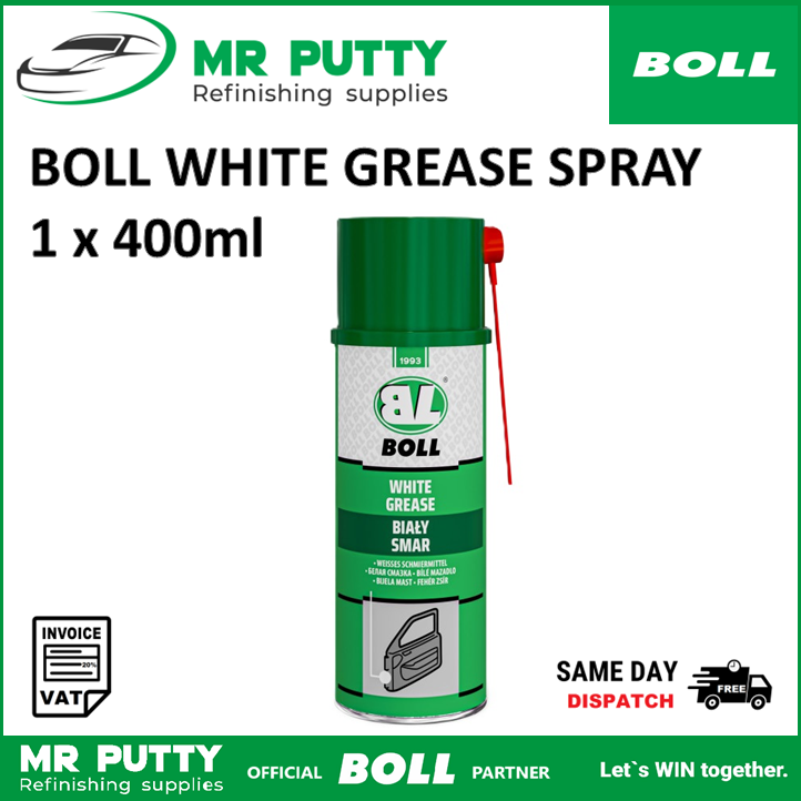 BOLL WHITE GREASE SPRAY 400ML Aerosol Lubrication & Protection Persevering Spray