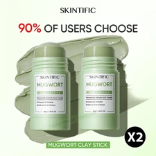 2X SKINTIFIC Mugwort Clay Stick Mask 40g Acne Pore Care | Deep Cleanse | NEW