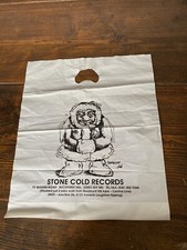 Vintage Vinyl Shop Carrier Bag. 1990’s. Stone Cold Records Buckhurst Hill