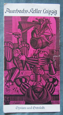 Speisekarte Auerbachs Keller Leipzig v. 1966