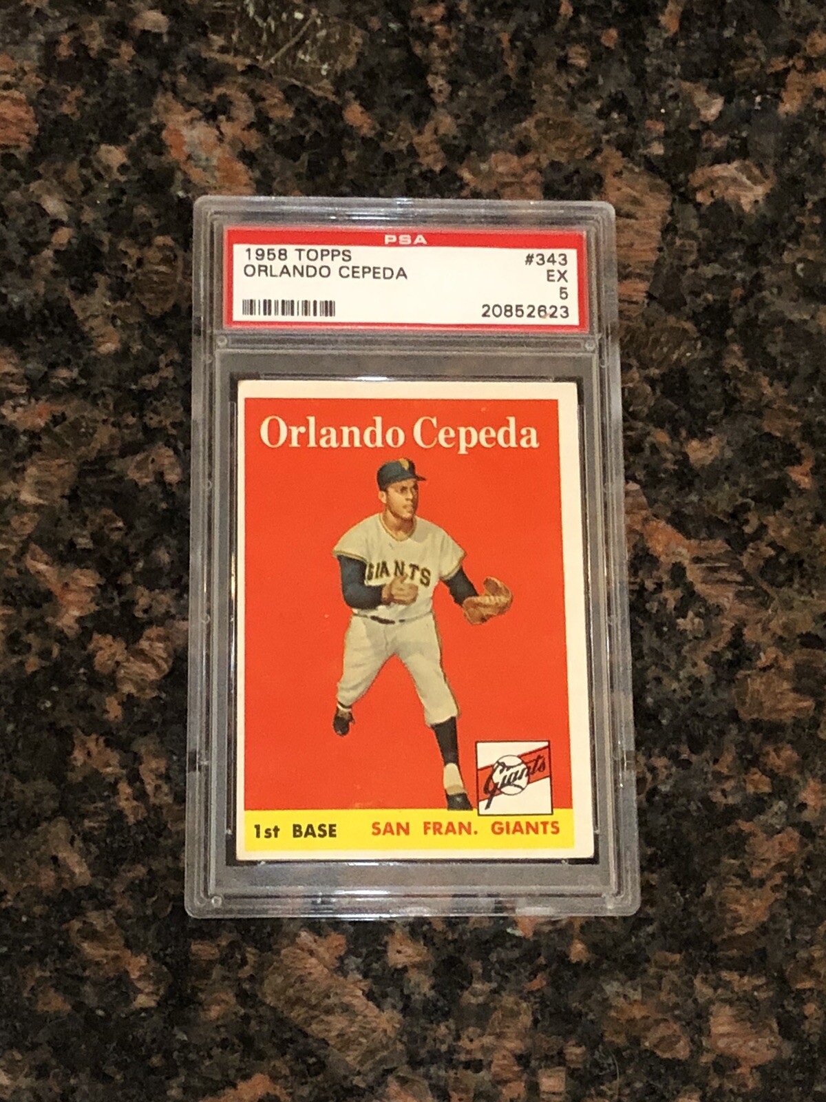 1958 Topps Orlando Cepeda #343 Baseball Card PSA 5