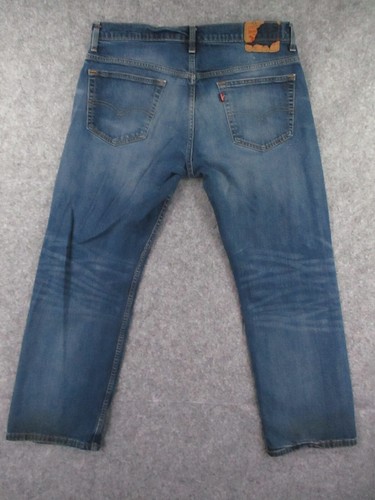 Levis 569 Jeans Mens 36x29* Blue Denim Loose Fit Dark Wash Retro Work Pants - Picture 5 of 16