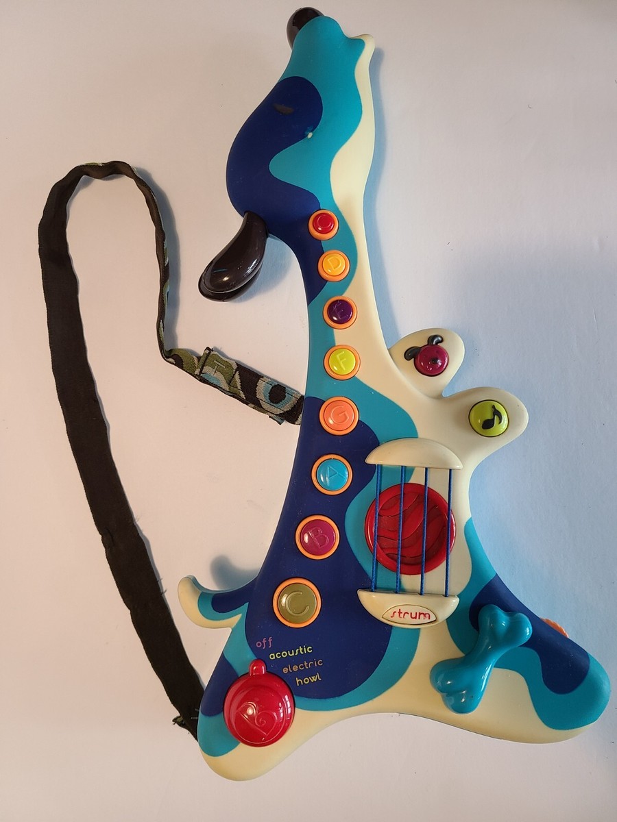 B Woofer Dog Guitar Puppy Kids Musical Hound Instrument Strum Toy Music  Tested